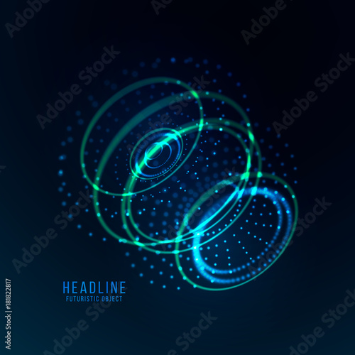 Abstract futuristic object . 