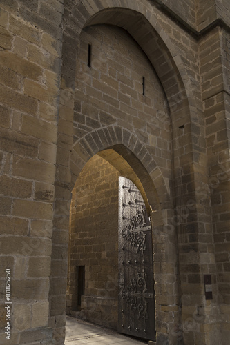 door of the wall in the Guard, Rioja Alavesa, Basque Country, Spain. © bsanchez