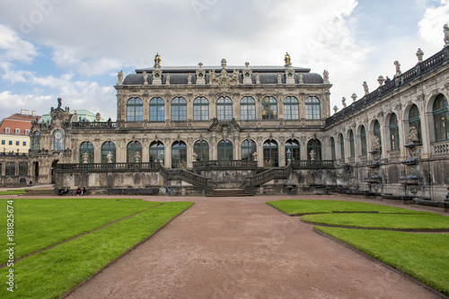 Dresden,Geramany, November 3, 2017 - Dresden's Zwinger palace beautiful baroque architecture. It was built in 1709 during the reign of Augustus the Strong.Geramany.