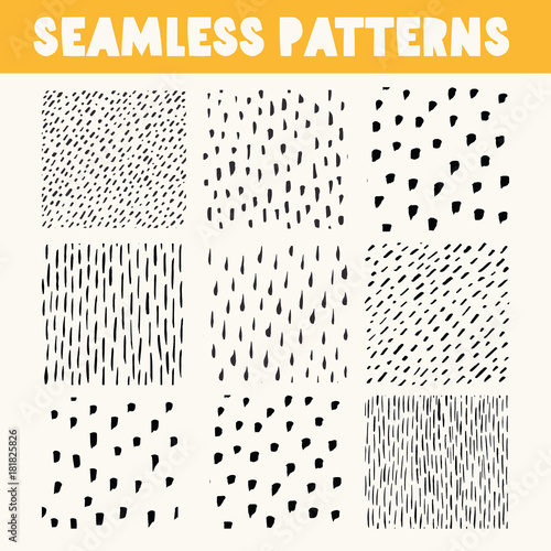 Collection of Hand Drawn vector textures