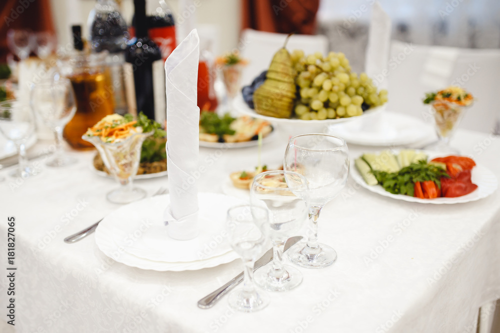 Catering buffet table with delicious food service restaurant Catering buffet table with delicious food service restaurant