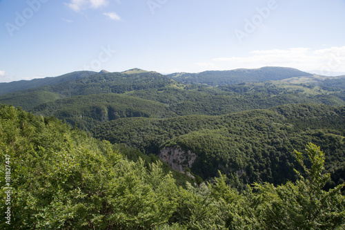 Fototapeta Naklejka Na Ścianę i Meble -  Panorama Vado di Sole, Parco Nazionale Gran Sasso e Monti della Laga, estate 