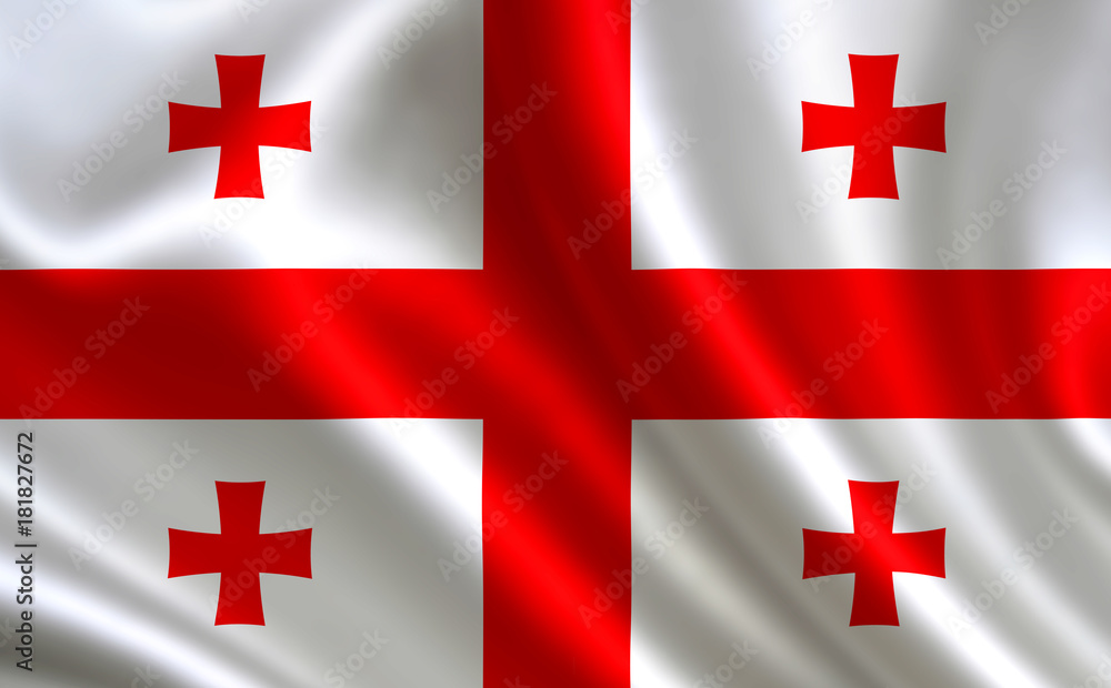 Georgia flag. A series of Georgia flag. A series of