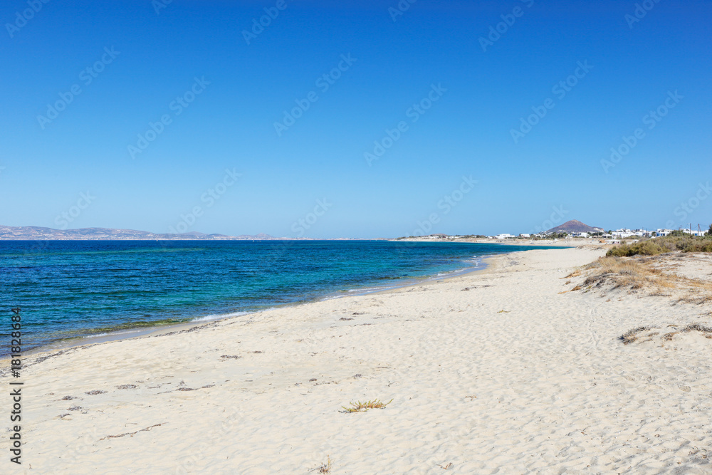 Plaka beach of Naxos island in Cyclades, Greece
