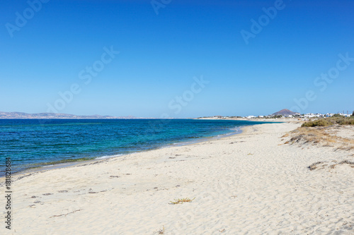 Plaka beach of Naxos island in Cyclades  Greece