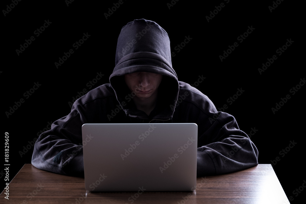 Anonymous hacker in the dark Anonymous hacker in the dark