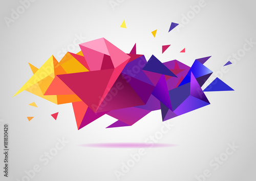 Colorful background of triangles