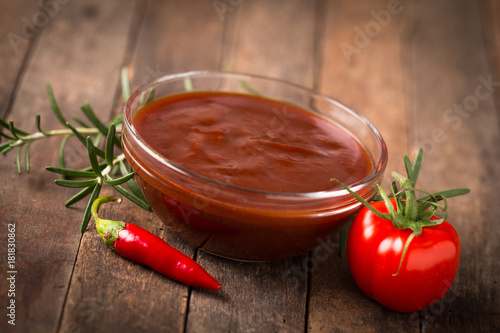 Barbeque sauce in the bowl