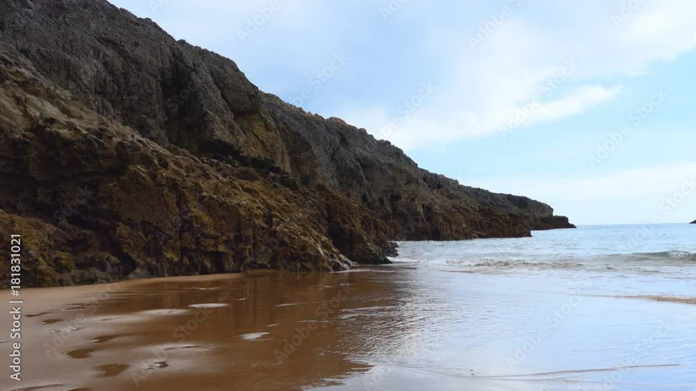 Rocky coast. Waves of the ocean. Wales. Rocky coast. Waves of the ocean. Wales.