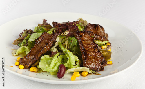 spice Mexican salad with meat
