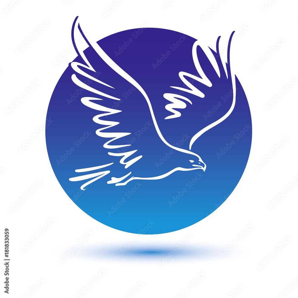 Obraz premium eagle icon illustration isolated vector sign symbol