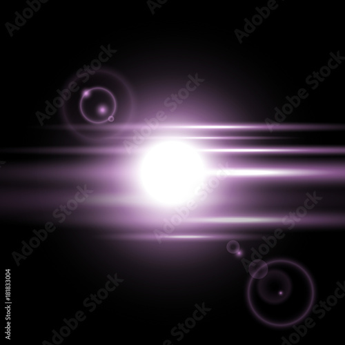 Fototapeta Naklejka Na Ścianę i Meble -  Sunrise light effect, purple color
