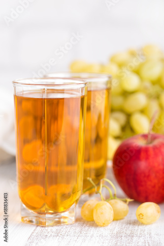 Grape and apple juice