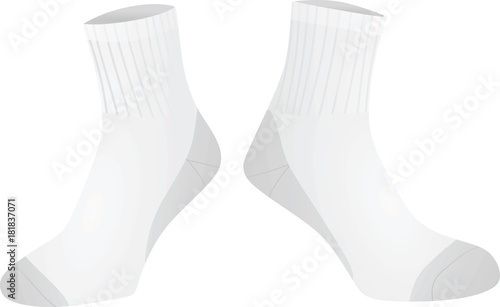 White socks. vector illustration