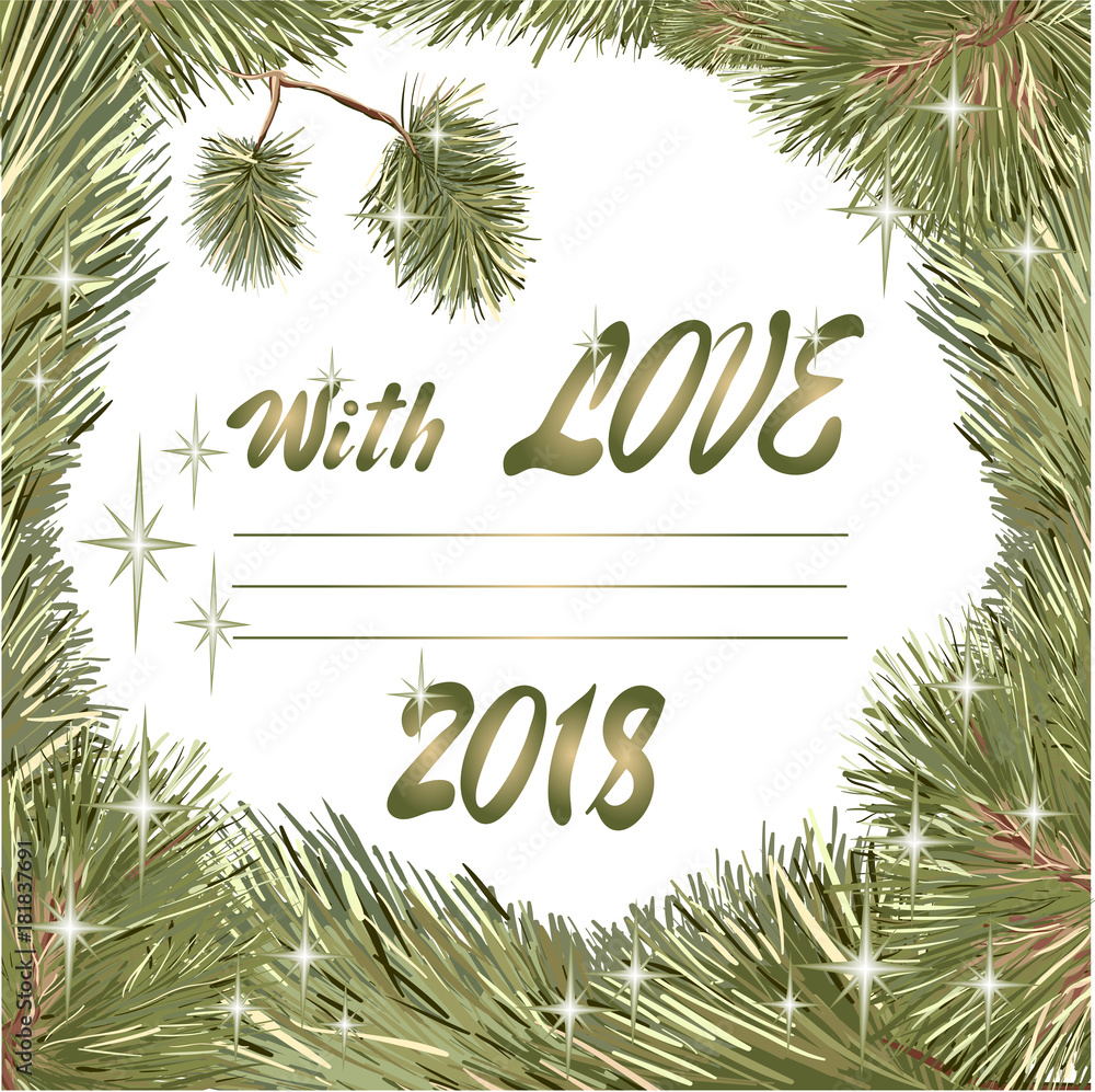 cristmas love line 2018 fir tree