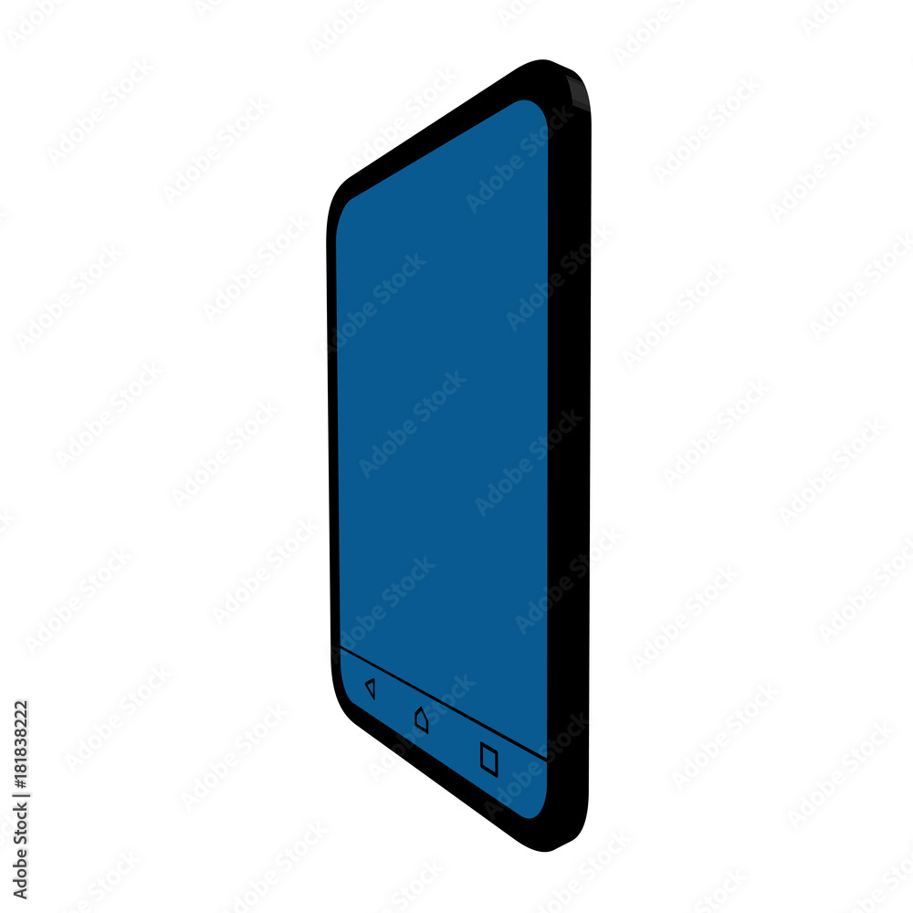 Smartphone mobile device with blue screen - 3D Vector Icon Smartphone mobile device with blue screen - 3D Vector Icon