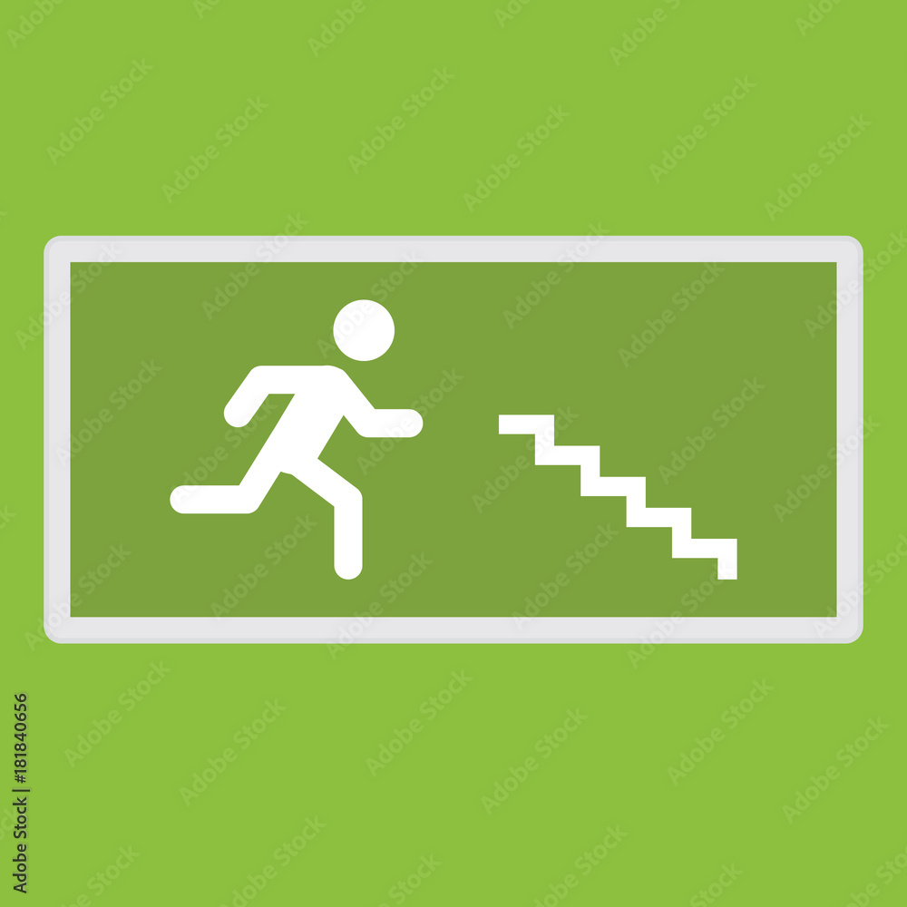 Vector escape sign. Vector escape sign.