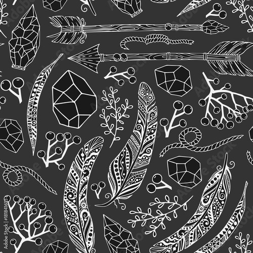 seamless pattern in Boho style