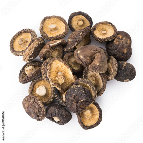 Portion of Dried Shiitake isolated on white