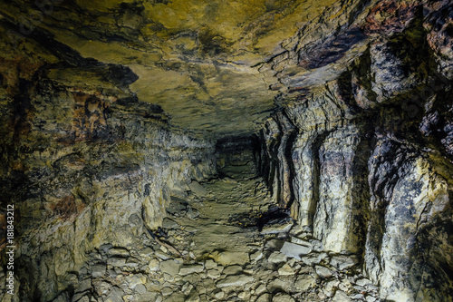 Abandoned and collapsed sandstone or  limestone mine