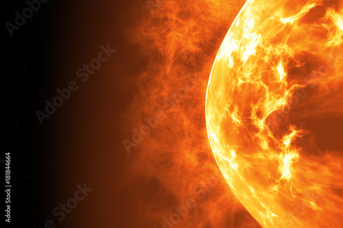 Принти на полотні Sun surface with solar flares