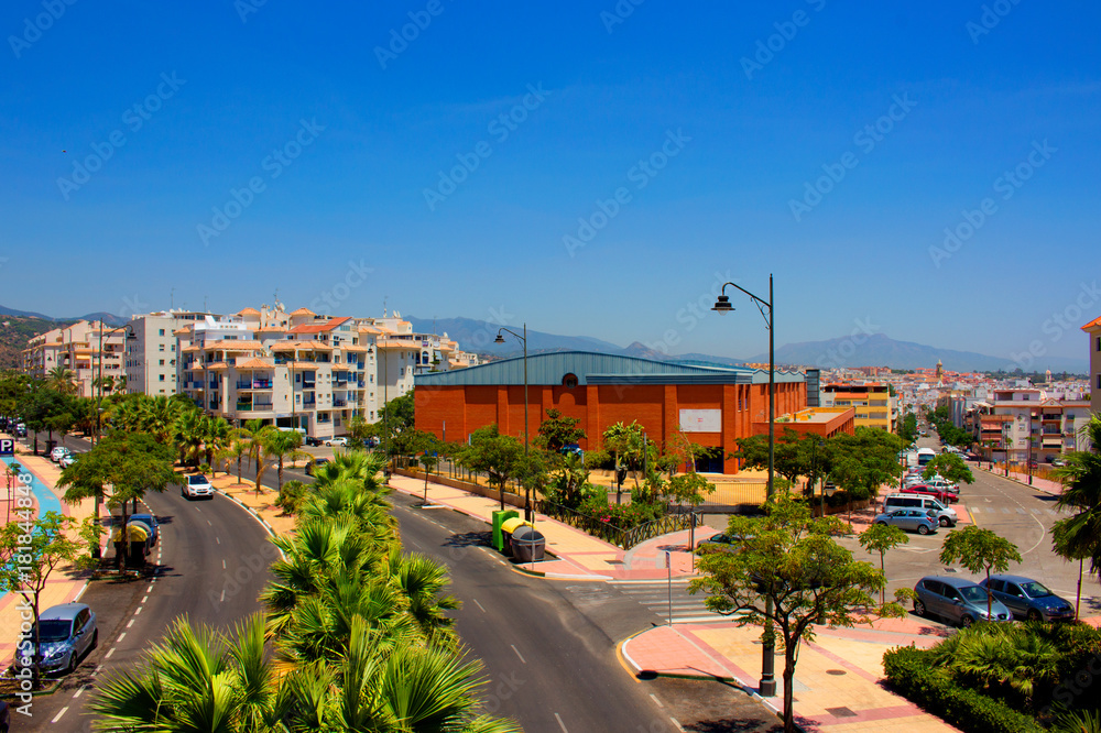 Fototapeta premium City. View of the Estepona city. Malaga Province, Andalusia, Spain. 24 july 2017.