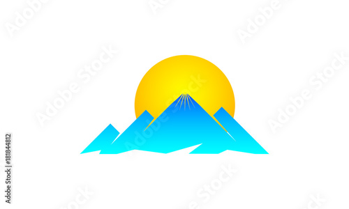 Mountain view logo template