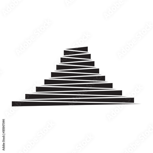 stripes  abstract stairs steps  design icon vector geometric shape symbol
