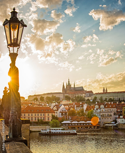 Photography Prague castle at sunset