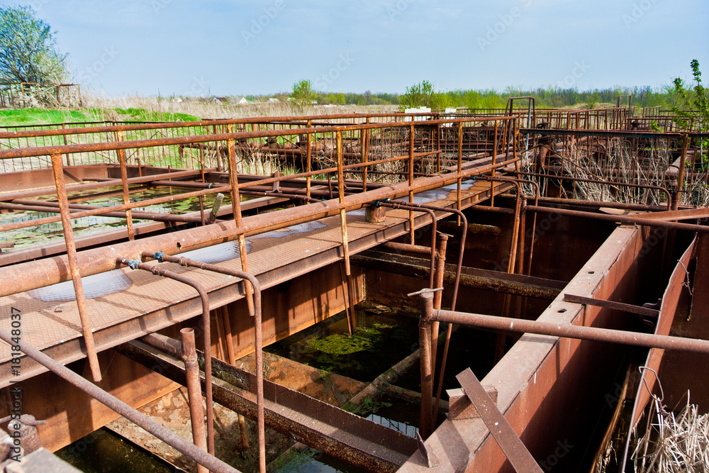 Old abandoned sewage water treatment plant Old abandoned sewage water treatment plant
