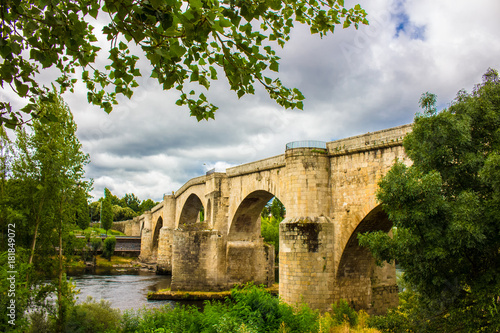 Bridge. River Minho. Ourense city, Galicia, Spain. Picture taken – 29 july 2017.