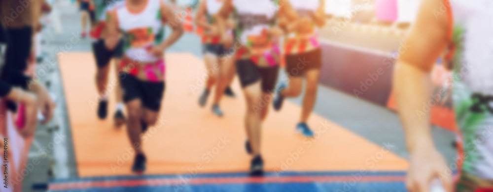 Blurred Group of Runner are Running in Marathon Event for Background , Banner , Ads - Lifestyle Sport Recreation Concept Blurred Group of Runner are Running in Marathon Event for Background , Banner , Ads - Lifestyle Sport Recreation Concept