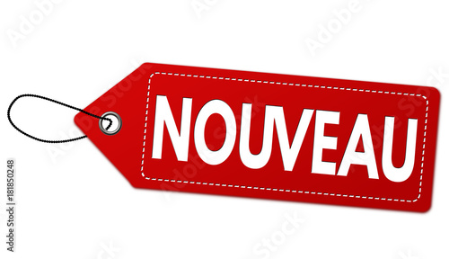 New on french language ( Nouveau ) label or price tag