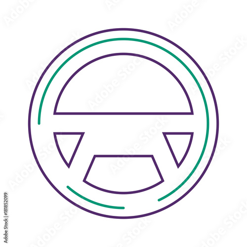 steering wheel car equipment web button vector illustration