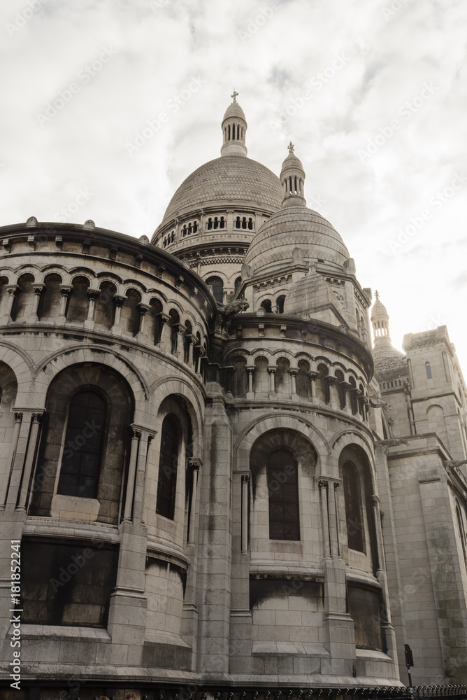 Sacre Couer Basilica in Paris, France, in late October	