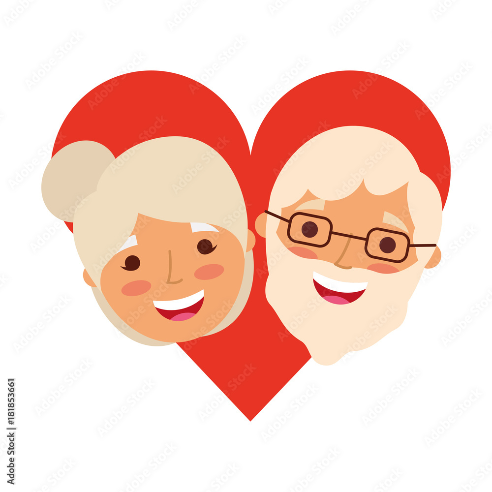 happy grandparents portrait old lovely couple in love characters vector illustration happy grandparents portrait old lovely couple in love characters vector illustration