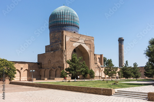 Dome of Bibi-Khanym mosque built by Timur in 15th century, Samarkand, Uzbekistan photo
