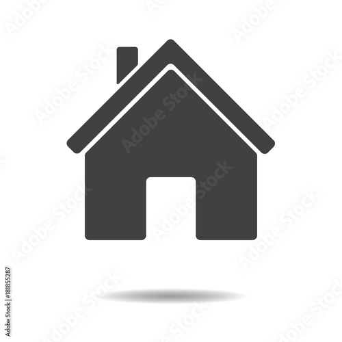 Home icon - simple flat design isolated on white background, vector