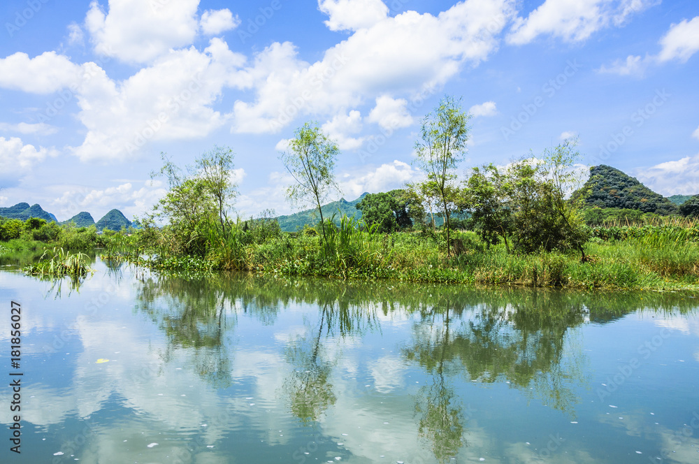 The beautiful countryside scenery in summer The beautiful countryside scenery in summer