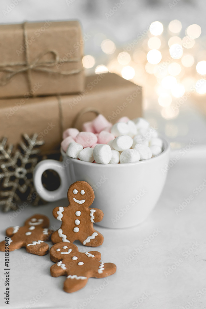 Christmas presents on white background. Christmas presents on white background.