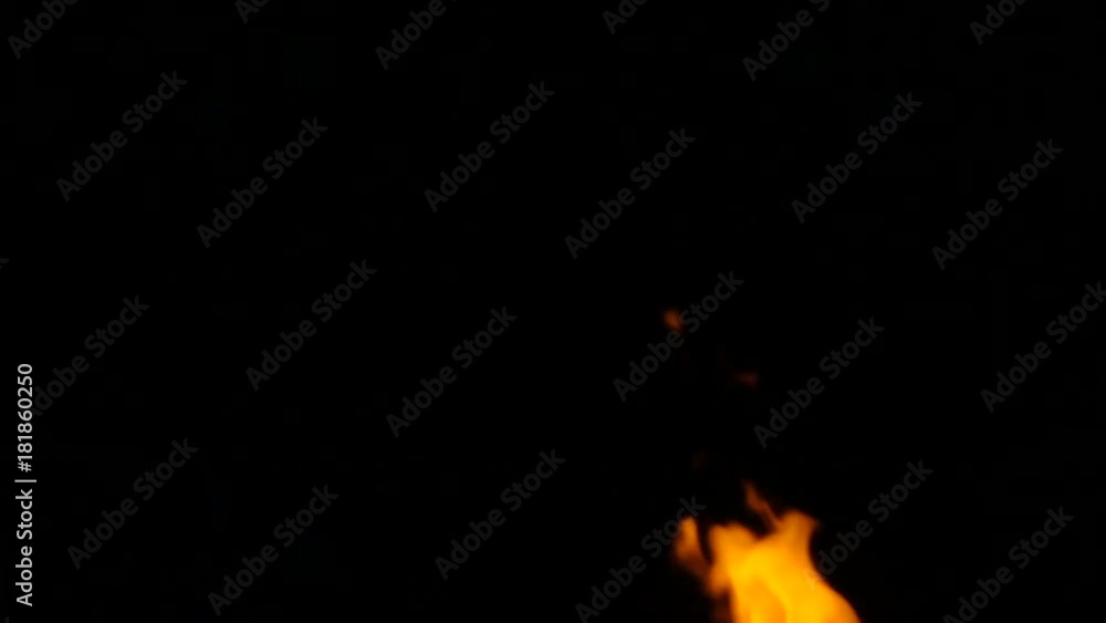 Fire flames on black background Fire flames on black background