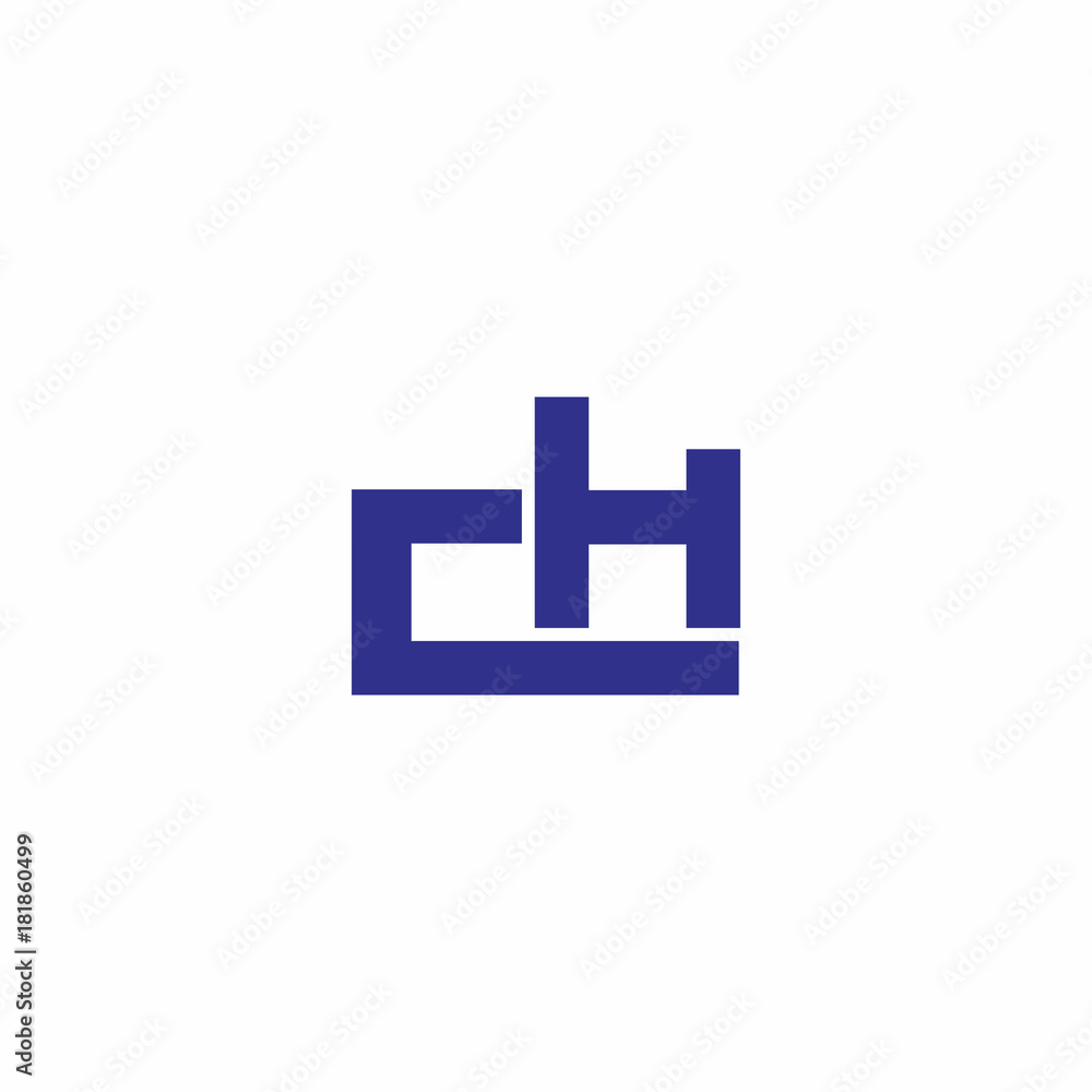 Fototapeta premium ch letter logo vector