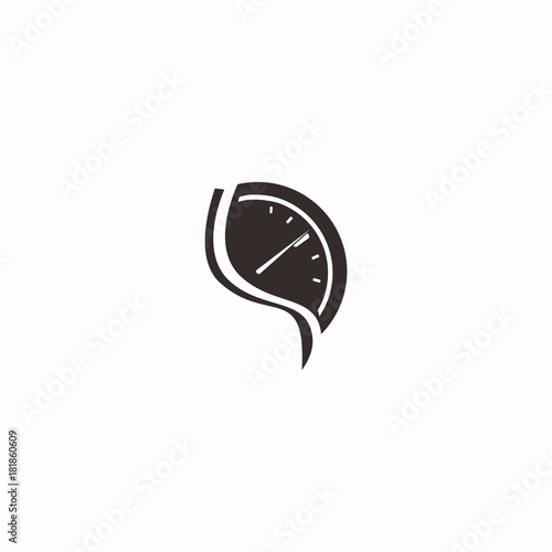 S Letter Time Logo Vector