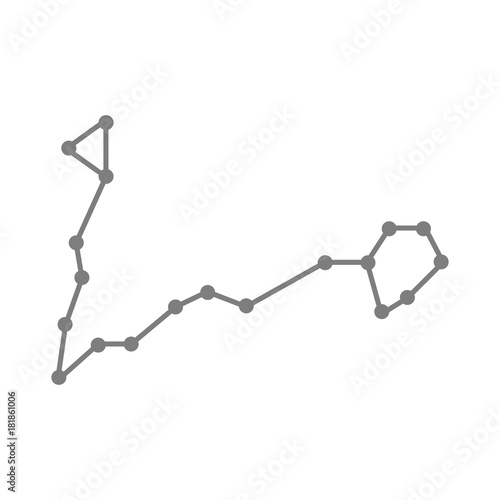 constellation and part of zodiacal system Pisces icon. Web element. Premium quality graphic design. Signs symbols collection, simple icon for websites, web design, mobile app, info graphics