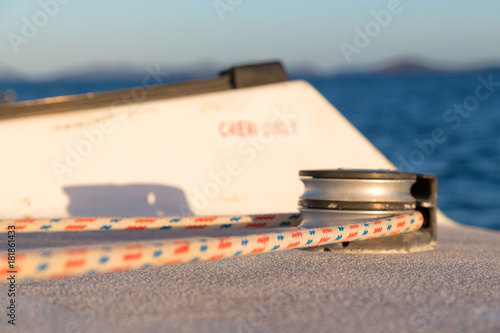 the concept of navigation  whit vassel rope photo