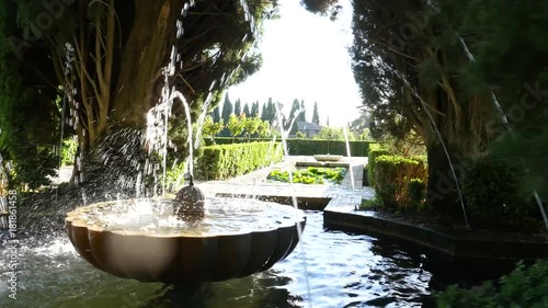 Fountain in a beautiful garden