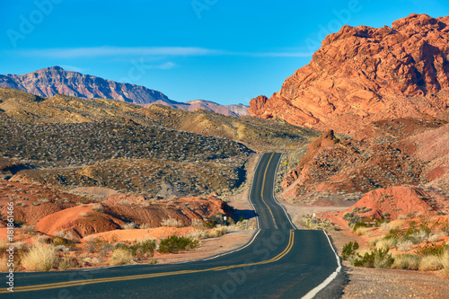 Road, Desert, Scenic