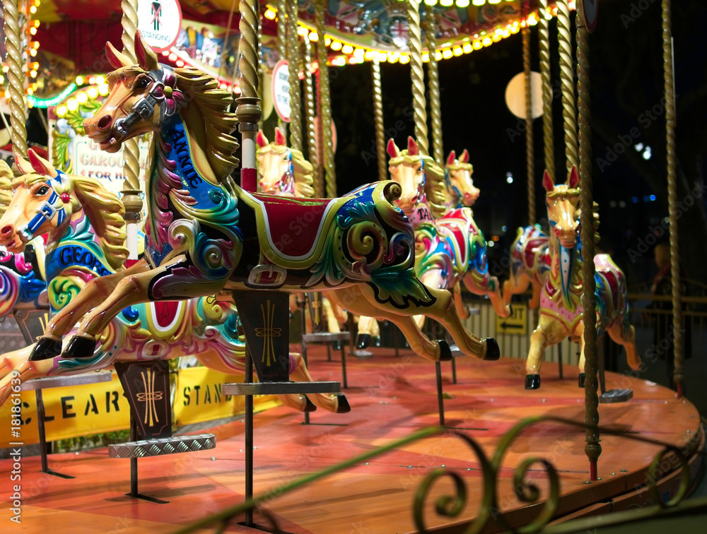 Fototapeta premium Carousel in the night