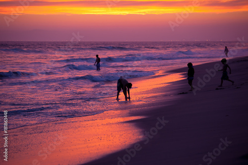 Canvas Print Sunset Huntington Beach