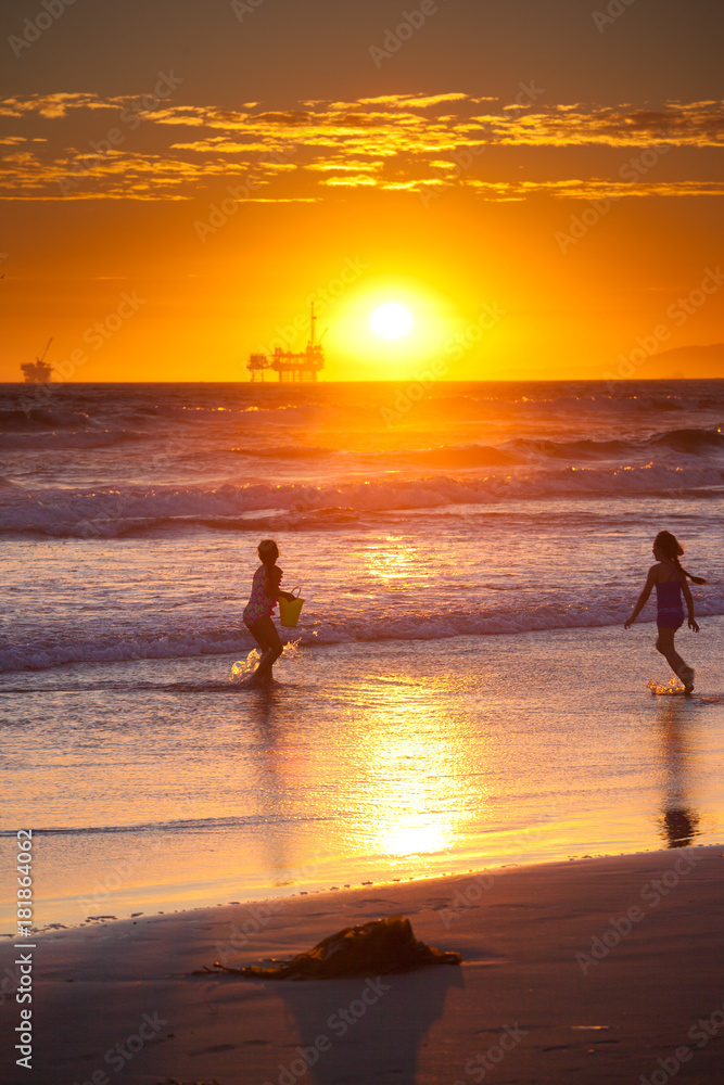 Fototapeta premium Sunset Huntington Beach